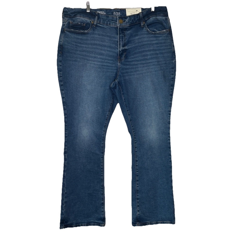 a.n.a High Rise Vintage Boot Jeans 20 NWT Fitted Hip & Thigh Med Vivid Blue NEW